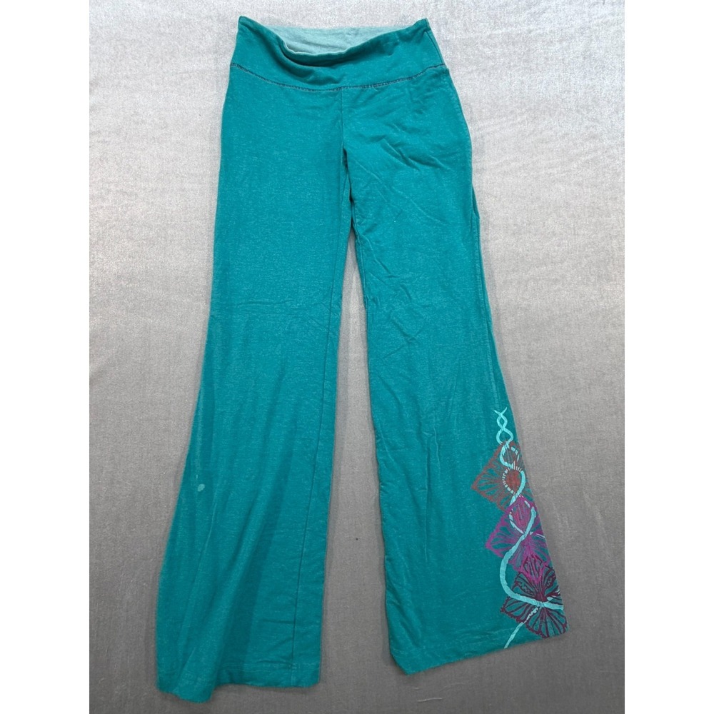 Vintage Green Apple Bamboo Organci Cotton Women Yoga Pants Green Size Med